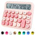 VEWINGL Mechanical Switch Calculator 12 Digit,Desktop Large Display and Buttons,Pink Calculator with Large LCD Display for Office,School, Home & Business Use,Automatic Sleep,with Battery.5.7 * 5in