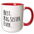 3dRose 203250_5 Best Big Sister Ever - Gifts For Siblings - Black Text Mug, 11 oz, Red