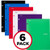 Five Star 4 Pocket Folders, 2 Pocket Folders Plus 2 Additional Pockets, Assorted Colors, 6 Pack (38058)