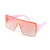 FEISEDY Oversized Square Sunglasses for Women Men Flat Top Shield Sunglasses One Piece Frameless Shades B2767