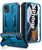 FNTCASE for iPhone XR Phone Case: Military Grade Full Protection Shockproof Hard Phonecase with Kickstand - Rugged Protective Cases Matte Textured Drop Proof Heavy Duty Cover - Blue