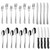LAIION 24-Piece Silverware Set with Steak Knives, Stainless Steel Flatware Cutlery Set, Mirror Polished Utensils for 4, Include Forks Spoons Knives Silverware, Dishwasher Safe