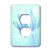 3dRose lsp_43942_6"Aqua Tulip Live, Laugh, Love" Outlet Cover