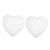 HEALEEP 2pcs Artist Framed Canvas Loving Heart Stretched Blank Canvas Panels Acrylic Pouring Paint Board Painting Canvas Boards Cotton Art Panels Heart-Shaped Art Paintings White