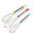 Luxshiny 3pcs Metallic Balloons Stainless Steel Whisk Beaters for Hand Mixer Wire Whisk Egg Beater Blender Kitchen Egg Beater Stainless Steel Egg Blender Manual Milk Frother