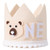 Bear 1st Birthday Crown - Teddy Bear 1st Birthday Decorations,One Happy Camper First Birthday,Boy First Birthday Crown,Bear Photo Props