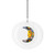 Mexican Talavera Crecent Moon Fan/Light Pull