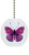 Pink Butterfly Solid Ceramic Fan Pull
