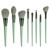 Makeup Brushes, 8pcs Premium Synthetic Blending Face Eye Lip Makeup Kit, Professional Make Up Brushes Set for Foundation Eyebrow Concealer Brushes Blush Eye Shadows Contour Powder Highlight (Green)