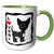 3dRose 12078_7 I I Love My Chihuahua Black Ceramic Mug Green/White