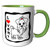 3dRose 10823_7 I I Love My Maltese Ceramic Mug Green/White