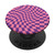 Classic Wavy Pink Checkered Retro Checkerboard Pattern PopSockets Standard PopGrip