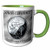 3dRose 120122_7 State Quarter South Carolina Ceramic Mug Green/White