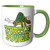 3dRose 104435_7 Power Cute Turtle Cartoon Ceramic Mug Green/White