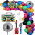 PGSWEER 96PCS 80s 90s Theme Balloon Arch Kit Disco Ball Radio Boom Box Retro Mobile Phone Guitar Microphone Balloons Garland Decor Colorful Hip Pop Birthday Party Supplies