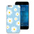 iPhone 7 Plus Case, HelloGiftify Daisy Floral Flower Print Phone Case Plastic Soft Rubber TPU Back Cover for iPhone 7 Plus (5.5") (Blue)