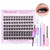 DIY Lash Extension Kit Lash Clusters D Curl Eyelash Extension Kit 8-16mm Natural Eyelash Clusters with Lash Bond and Seal Lash Remover Lash Tweezers for Self Application at Home