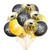 30 Pack 80th Birthday Balloons Gold and Black Party Decorations 12 Inch Latex Confetti Balloon for 80 Year Old Anniversary Theme Birthday Party Supplies (80 years old)