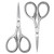 2Pcs Professional Grooming Scissors, Small Scissors for Hair, Nose, Eyebrow Trimming, Facial, Mustache, Eyelashes. Precision Stainless Steel Scissors - Asontao
