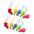 GANAZONO 60pcs Sports Whistle Birthday Gift Gym Whistle Kids Toy Colorful Whistle Cheering Whistle Cm Rope Cheerleading Whistle Kids Whistle Referee Whistle Fan Sporting Goods Child
