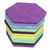 VOSAREA 12 Pcs Bulletin Board Decor Pinboard Colorful Felt Board Self Adhesive Memo Board Felt Pin Board Hexagon Board Tiles Felt Wall Sticker Felt Memo Board Cork Board Wall Felt