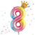 40 Inch Rainbow Gradient Number 8 & Mini Crown Balloon for Birthday Party Decorations, 8th Birthday Party Decorations, Baby Shower Anniversary Balloons Decorations Supplies