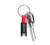 inCharge Dual 2in1 Ultra Portable Charging/Sync Keychain Cable Compatible with Apple iPhone/iPad/airPods and All Android microUSB Devices (TPE-RED)