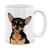 MUGBREW Cute Black Tan Chihuahua Full Portrait Ceramic Coffee Gift Mug Tea Cup, 11 OZ