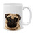 MUGBREW Cute Pug Puppy Dog Full Portrait Ceramic Coffee Gift Mug Tea Cup, 11 OZ