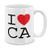 MUGBREW I Love CA California Ceramic Coffee Gift Mug Tea Cup, 11 OZ