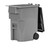 Miniature Gray Trash Can with Lid & Wheels for WWE Wrestling Action Figures