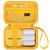 Canboc Carrying Case Compatible with Phomemo M02/ T02 Mini Printer Sticker Printer, Pocket Thermal Bluetooth Sticker Maker Box for Thermal Paper, USB Cable, Yellow (Case Only)