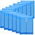 ReliThick 12 Pack Plastic Envelopes with Button and String Tie Closure Expandable Poly String Envelopes Plastic File Folder Plastic Document Envelope Letter A4 Size 1-1/4 Inch Expansion (Blue)