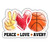 Akira Peace Love Custom Sticker, Personalized Sticker, Sport Sticker, Basketball Sticker, Basketball Team Sticker, Sport Sticker, Water Assitant Die-Cut Vinyl Decals for Laptop Phone Water Bottles