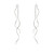 Spiral Tassel Threader Dangle Earrings 925 Sterling Silver Twisted Curved Wires Swirl Pull Through Earrings