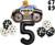 DIWULI Police Party Decorations 5 Years - Police Balloons, Police Decorations for Party, Number 5 Balloon, Police Birthday Supplies, Birthday Party Police, Police Car Kids Birthday Boy Foil Helium