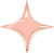 Qualatex 20" Starpoint-Rose Gold (Air-Filled) Foil Balloon, Multicolor