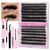 Lash Extension Kit Fluffy Lash Clusters 60D+80D Wispy Eyelash Clusters DIY Eyelash Extension Kit Volume Cluster Lashes with Lash Bond and Seal Remover Tweezers Individual Lashes Kit (280PCS-10-18MM)