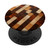 Rustic Brown Beige Wavy Checkered Checkerboard Swirl Pattern PopSockets Standard PopGrip