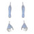Replacement Hands and Arms for Monster High Boo York Ghoulfriends Mouscedes Doll ~ CHW61 ~ Blue - Silver Color