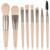 Makeup Brushes 8Pcs Makeup Brush Set Premium Synthetic Powder Foundation Contour Blush Concealer Eye Shadow Blending Liner Make Up Brush Kit (Waterproof bag,Apricot)