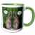 3dRose 20799_7 Red Squirrel Humor Ceramic Mug Green/White