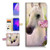 (for Samsung Note 9, Galaxy Note 9) Flip Wallet Case Cover & Screen Protector Bundle - A31206 White Horse