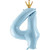 Gifloon Number 4 Balloon with Crown, Large number balloons 40 inch, 4th Birthday Party Decorations Supplies 4 Year Old Birthday Sign Decor, Blue