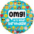 Betallic 18" Emoji Omg Birthday Foil Balloon, Multicolor
