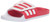 adidas Unisex Adilette Slides Sandal, White/Scarlet/Scarlet (TND), 9 US Women