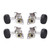 2R 2L Metal Ukulele Machine Heads Ukulele String Tuning Pegs Machine Head Tuners for Ukulele 4 Strings Classical Guitar