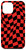 iPhone 14 Plus Swirl Checkered Black And Red Vintage Checkerboard Case