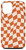 iPhone 14 Swirl Checkered Orange Vintage Checkerboard Case