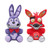 YLEAFUN Five Night Plushies Plush Figure Toys Sets, Five Nights Game Stuffed Toys Dolls 7Inch - Fans Kids Gifts Bonnie Foxy Fazbear Plush Toys